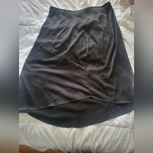 Silky Look Black Skirt